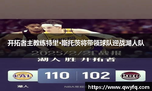 开拓者主教练特里·斯托茨将带领球队迎战湖人队